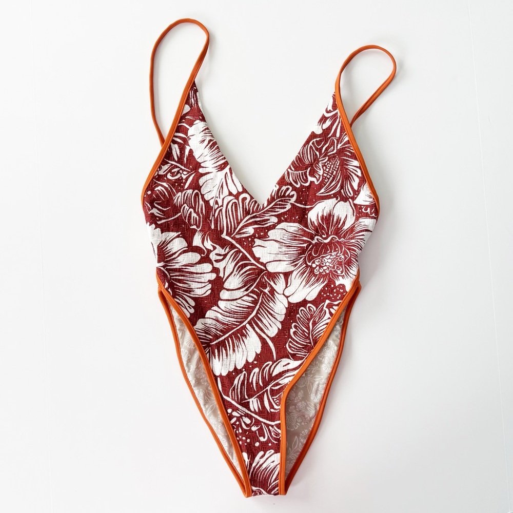 Free People free-est Amber One-Piece Swimsuit in Woodstock | NWOT - Picture 2 of 8